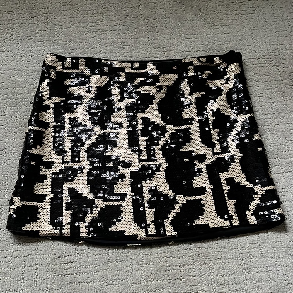 Black and Gold Sequin Skirt